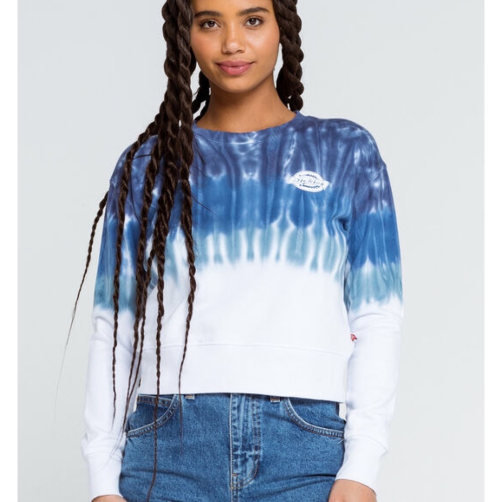 NWT Dickies Dip Dye Crop Crew Sweatshirt